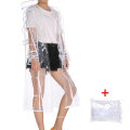 Moda de chicas femeninas Clear Cipe Capided Rainwight Viaje Ligero Viajable Rainwear poncho Rainwear